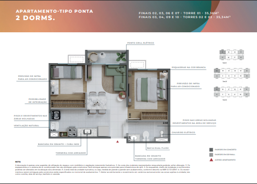 Apartamento à venda com 35m², 2 quartos sem vaga - 19