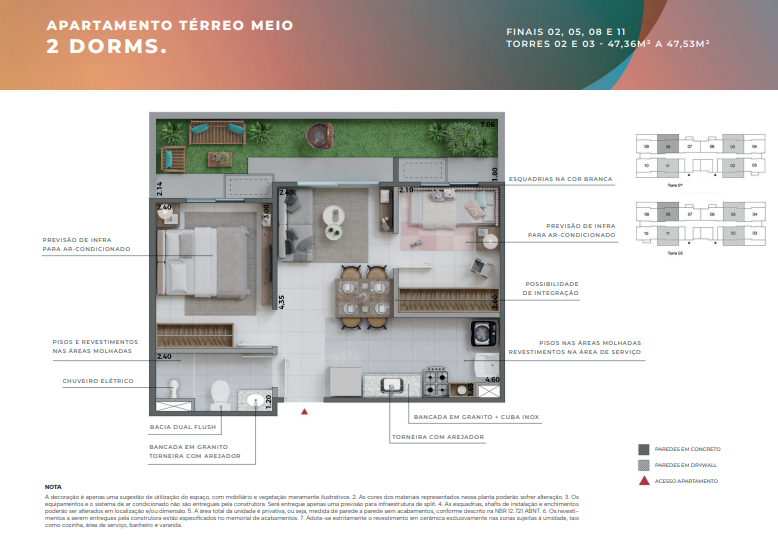 Apartamento à venda com 47m², 2 quartos sem vaga - 19