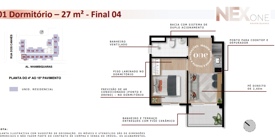 Apartamento à venda com 27m², 1 quarto sem vaga - 19