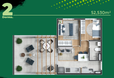 Apartamento à venda com 52m², 2 quartos sem vaga - 14