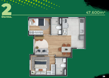 Apartamento à venda com 47m², 2 quartos sem vaga - 14