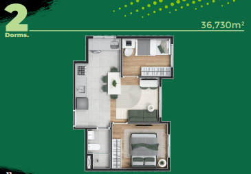 Apartamento à venda com 36m², 2 quartos sem vaga - 14