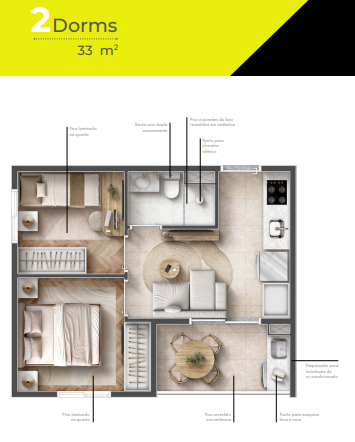 Apartamento à venda com 33m², 2 quartos sem vaga - 24