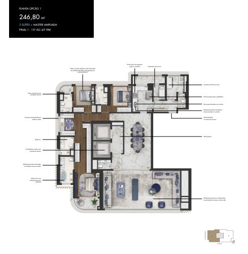 Apartamento à venda com 246m², 4 quartos com vaga - 17