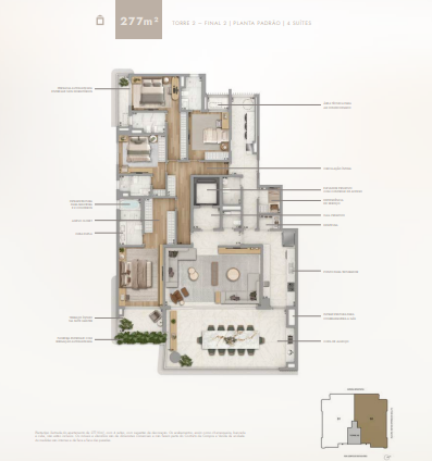 Apartamento à venda com 277m², 4 quartos com vaga - 19
