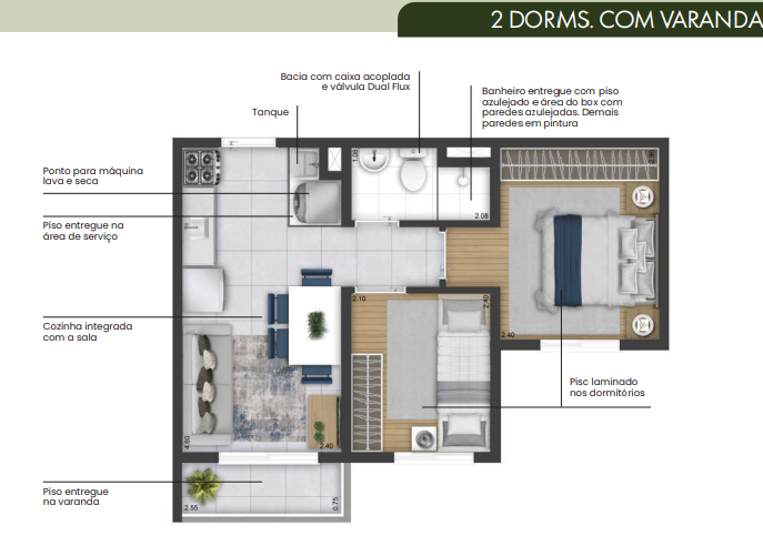 Apartamento à venda com 35m², 2 quartos sem vaga - 21