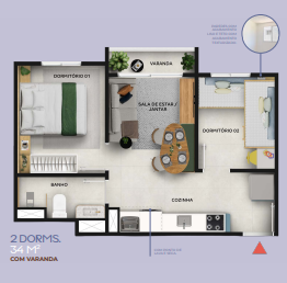 Apartamento à venda com 34m², 2 quartos sem vaga - 16