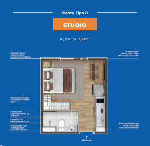 Studio à venda com 16m², 0 quartos sem vaga - 13