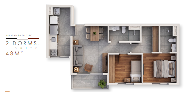 Apartamento à venda com 48m², 2 quartos com vaga - 7