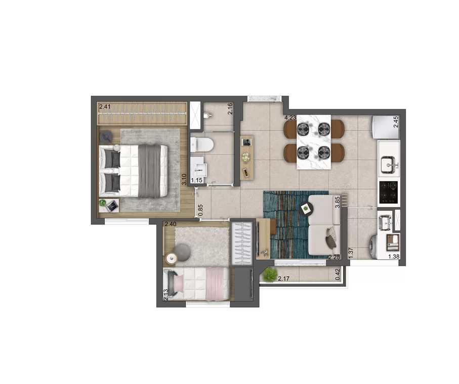 Apartamento à venda com 38m², 2 quartos sem vaga - 32