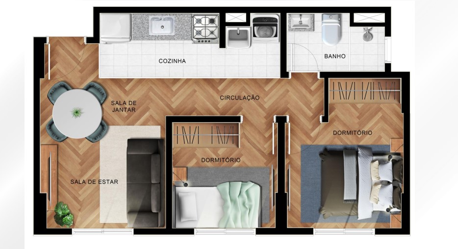 Apartamento à venda com 42m², 2 quartos sem vaga - 10