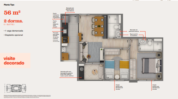 Apartamento à venda com 56m², 2 quartos com vaga - 16