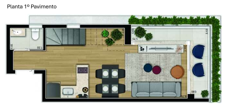 Apartamento à venda com 73m², 1 quarto sem vaga - 16