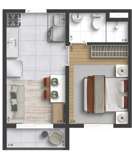 Apartamento à venda com 26m², 1 quarto sem vaga – foto 19