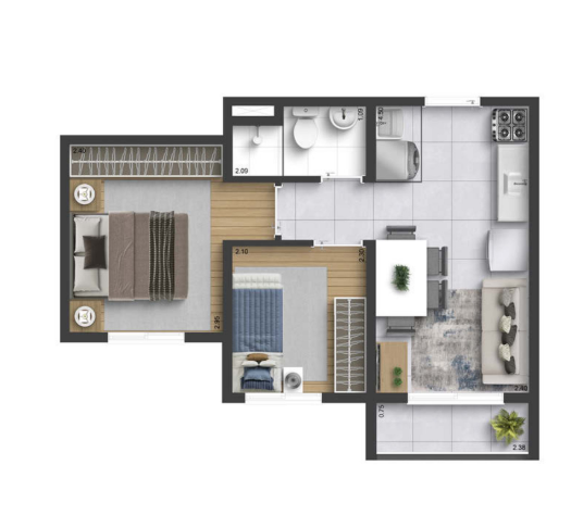 Apartamento à venda com 33m², 2 quartos sem vaga – foto 19