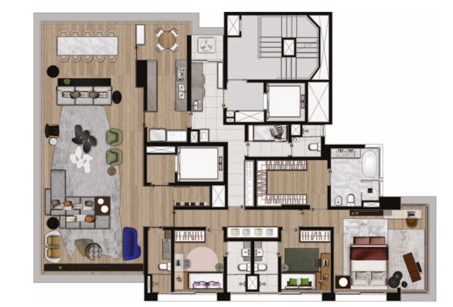 Apartamento à venda com 231m², 3 quartos com vaga - 17