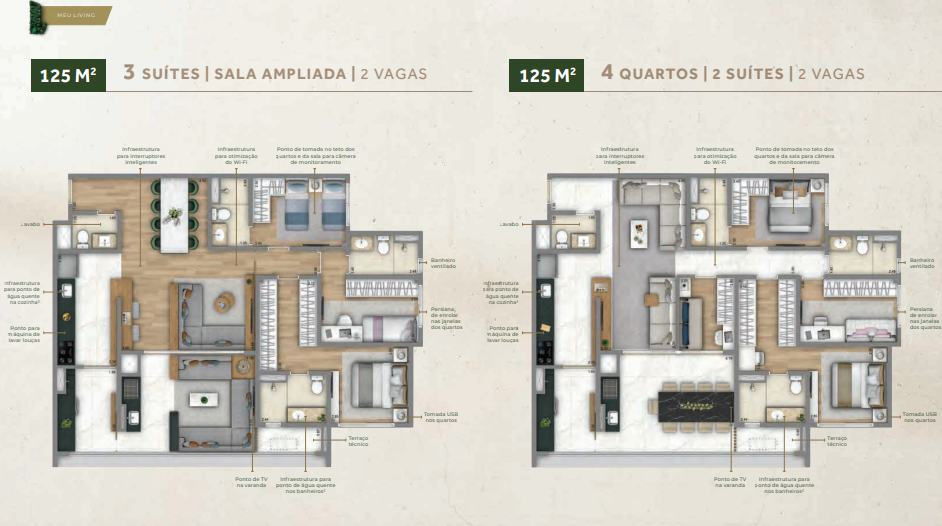 Apartamento à venda com 125m², 3 quartos com vaga - 16
