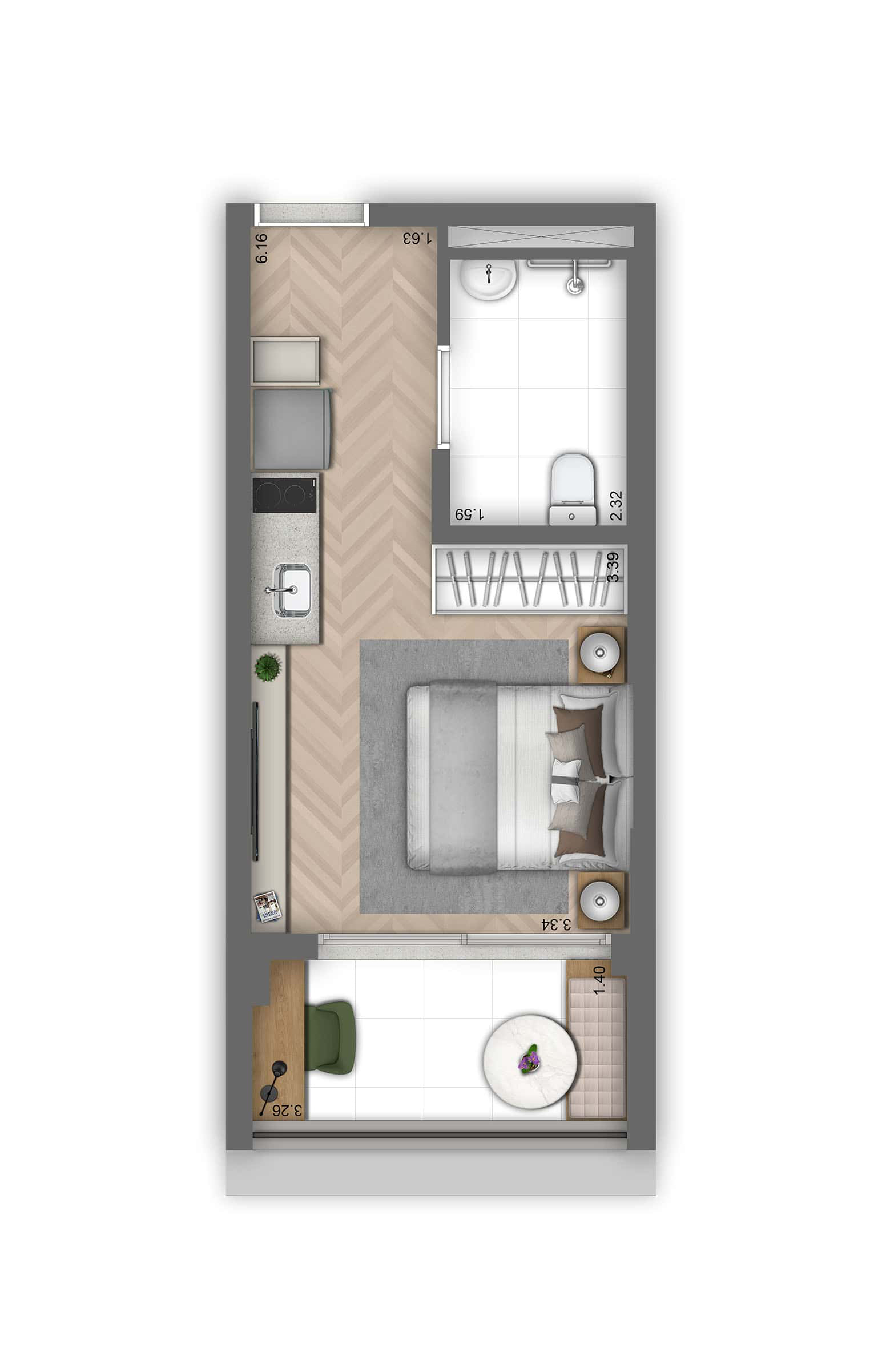 Apartamento à venda com 29m², 0 quartos sem vaga - 18