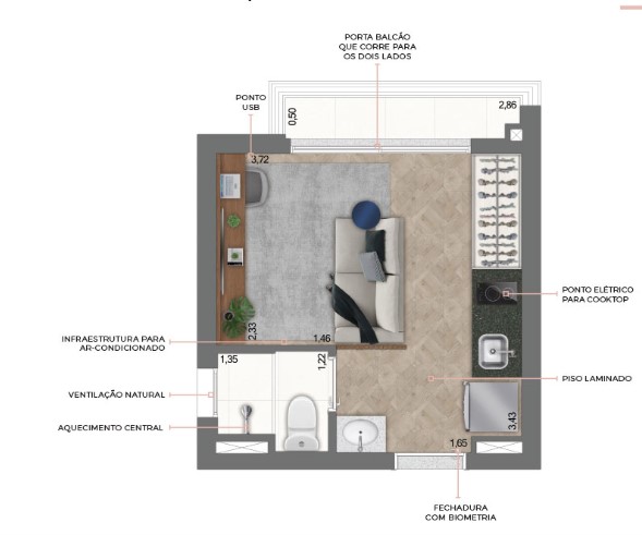Studio à venda com 18m², 0 quartos sem vaga - 9