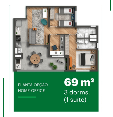 Apartamento à venda com 69m², 3 quartos com vaga - 10
