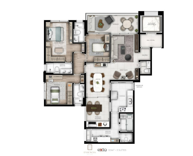 Apartamento à venda com 153m², 3 quartos com vaga - 16