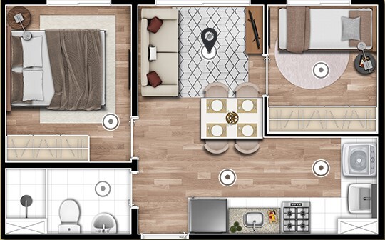 Apartamento à venda com 33m², 2 quartos sem vaga - 18