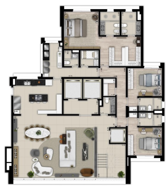 Apartamento à venda com 506m², 3 quartos com vaga - 25