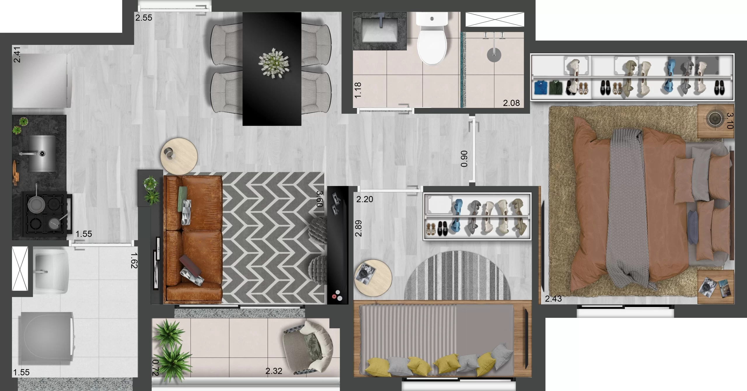 Apartamento à venda com 39m², 2 quartos sem vaga - 16