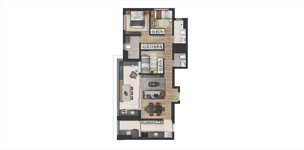 Apartamento à venda com 97m², 3 quartos com vaga - 25