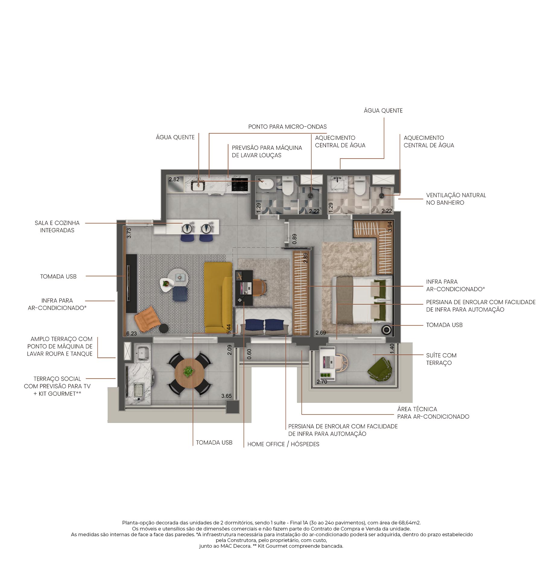 Apartamento à venda com 68m², 2 quartos com vaga - 18
