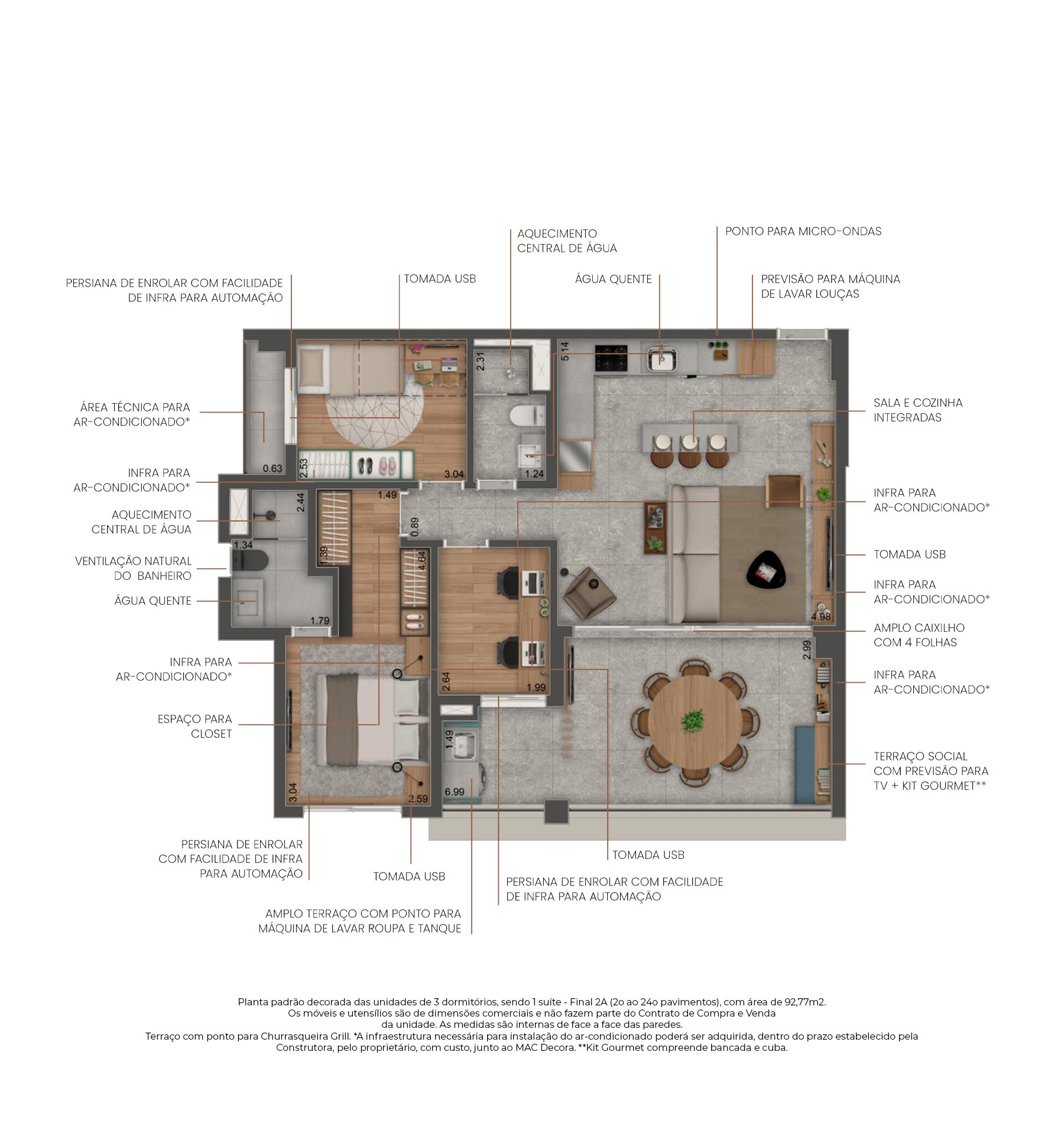 Apartamento à venda com 92m², 2 quartos com vaga - 18