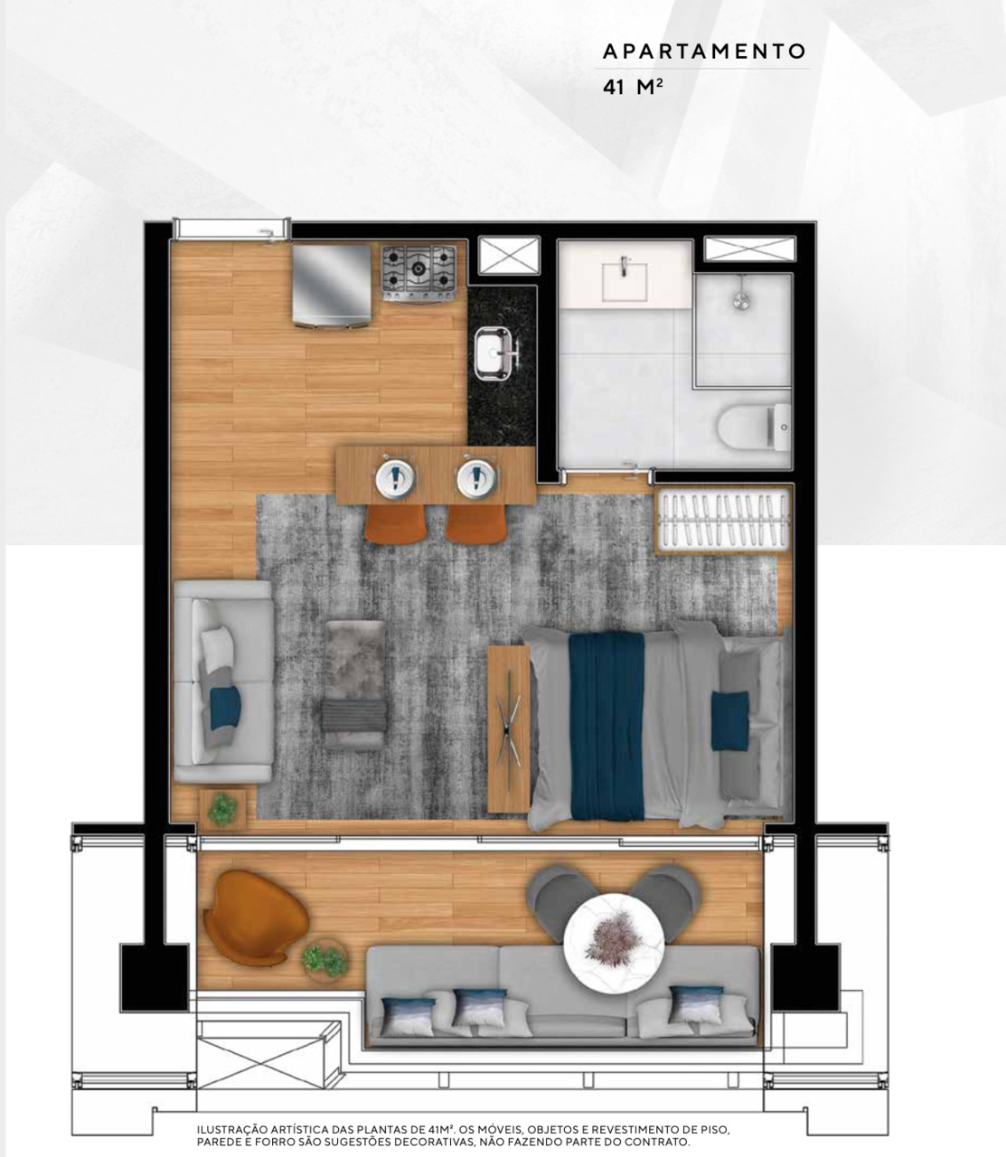 Apartamento à venda com 41m², 1 quarto com vaga - 18