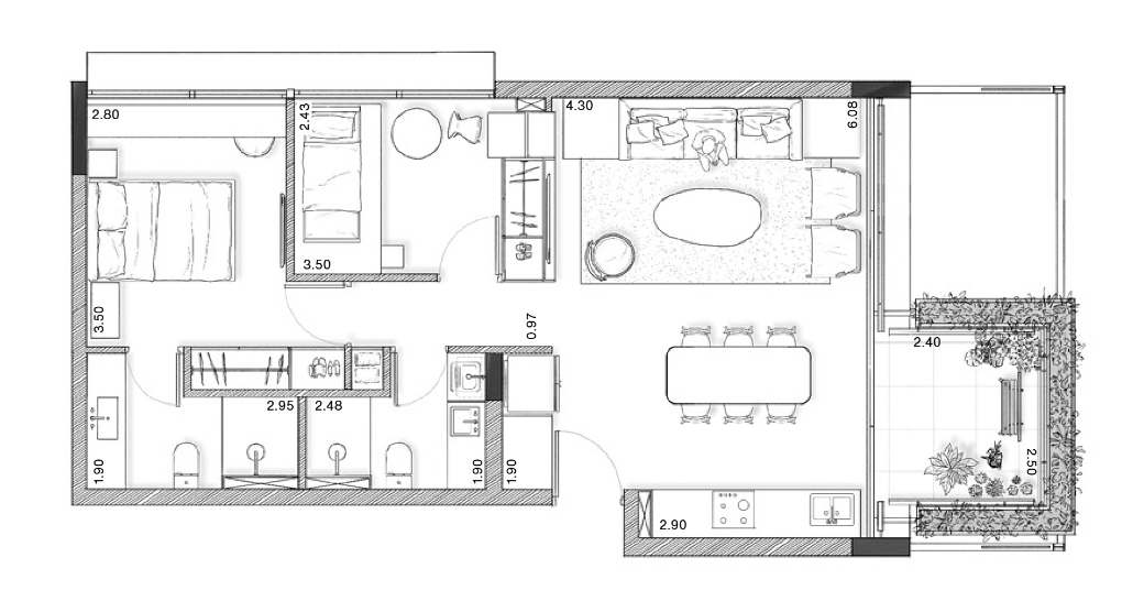 Apartamento à venda com 76m², 2 quartos com vaga - 23