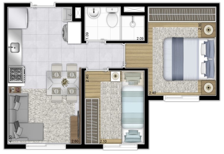 Apartamento à venda com 33m², 2 quartos com vaga - 15