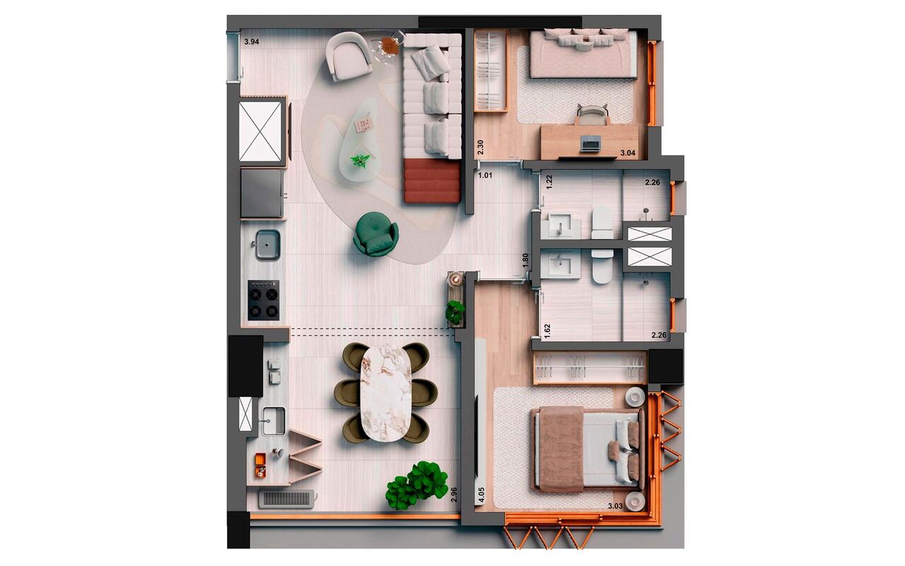 Apartamento à venda com 70m², 2 quartos com vaga - 17