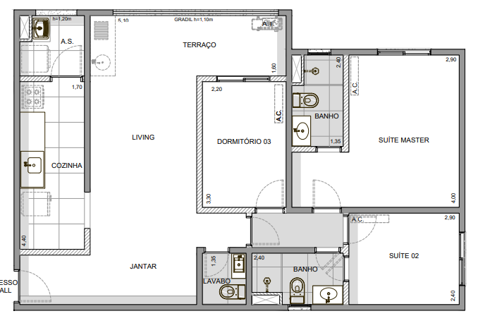 Apartamento à venda com 87m², 3 quartos com vaga - 29