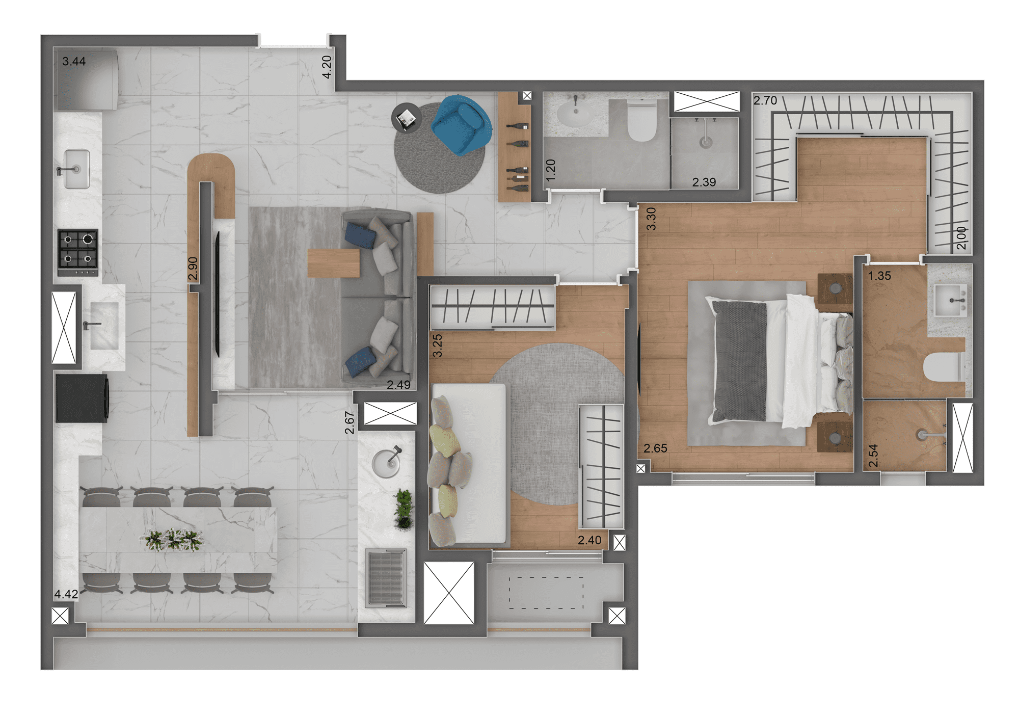 Apartamento à venda com 71m², 2 quartos com vaga - 14