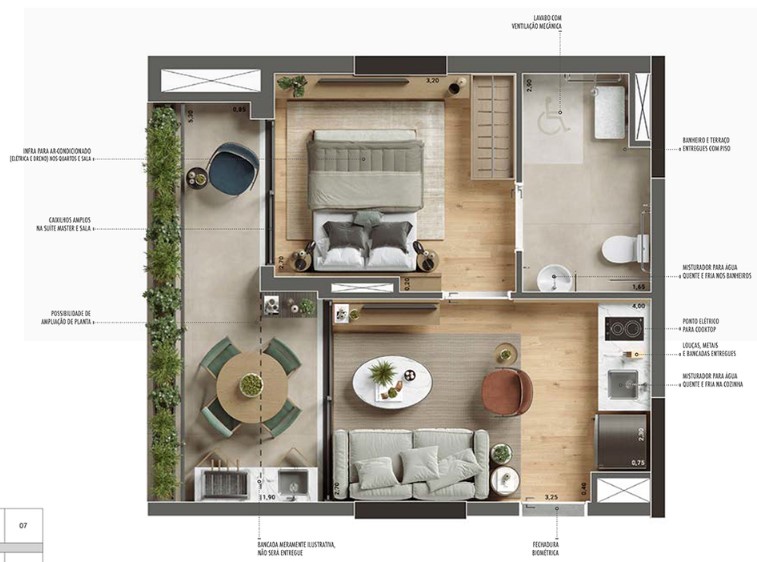 Apartamento à venda com 36m², 1 quarto sem vaga - 20