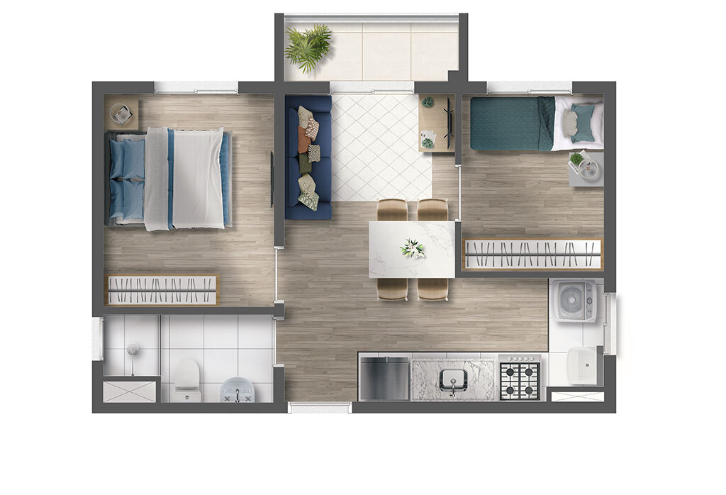 Apartamento à venda com 33m², 2 quartos sem vaga - 20