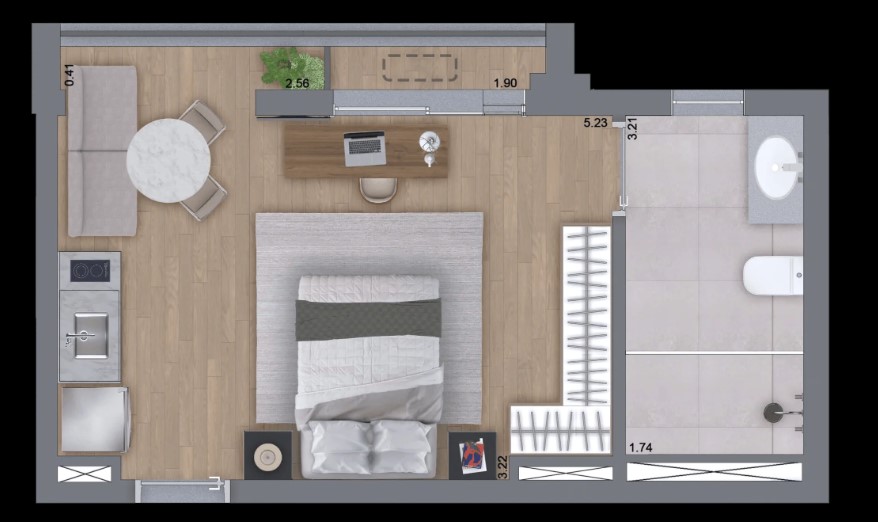 Studio à venda com 31m², 0 quartos sem vaga - 17