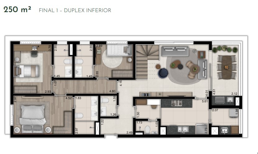 Apartamento à venda com 250m², 3 quartos com vaga - 24