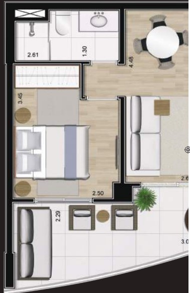 Apartamento à venda com 40m², 1 quarto com vaga - 19