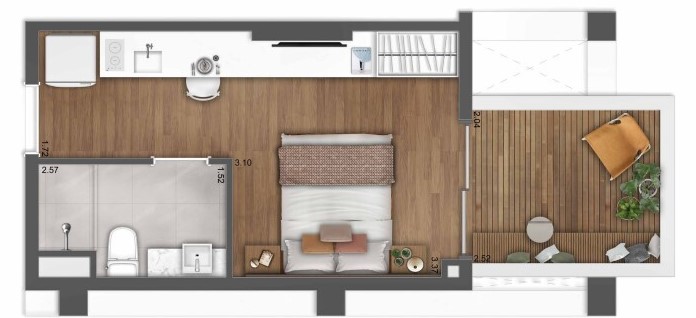 Apartamento à venda com 37m², 0 quartos sem vaga - 23