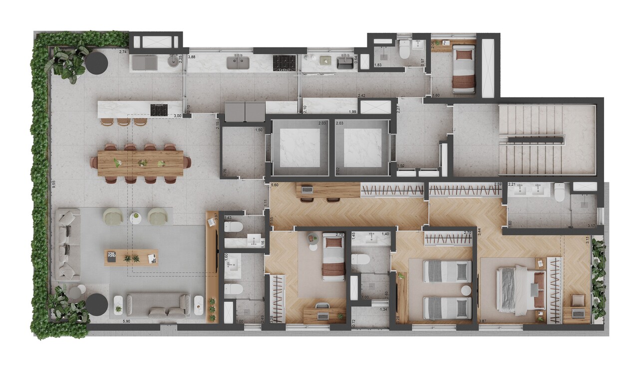 Apartamento à venda com 167m², 3 quartos com vaga - 20