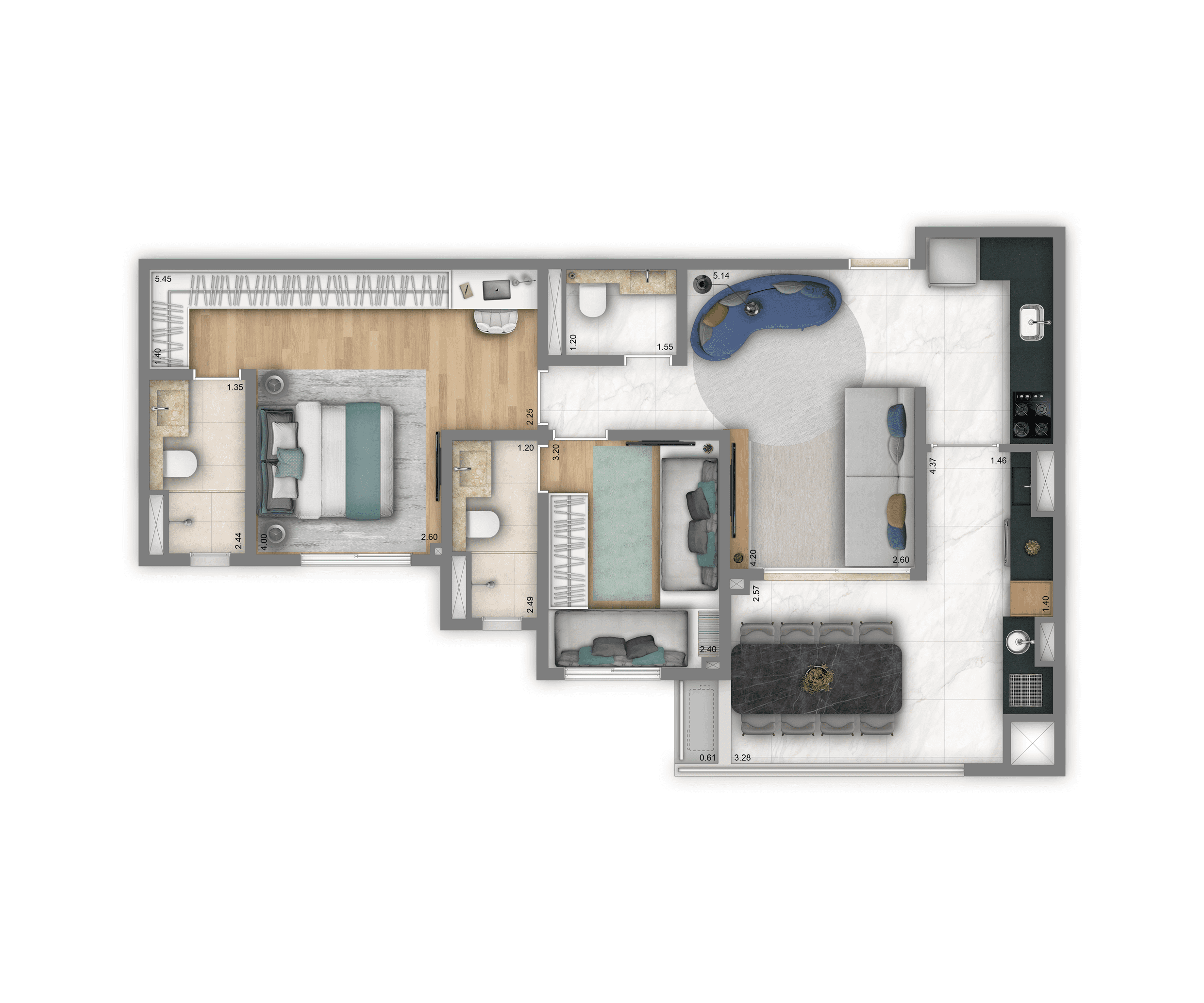 Apartamento à venda com 74m², 2 quartos com vaga - 17