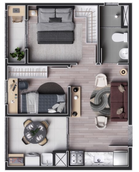 Apartamento à venda com 33m², 2 quartos sem vaga - 20