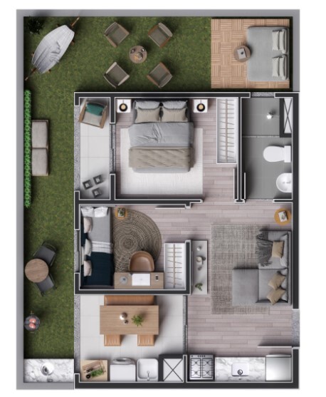 Apartamento à venda com 47m², 2 quartos sem vaga - 20