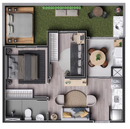 Apartamento à venda com 59m², 2 quartos sem vaga - 20