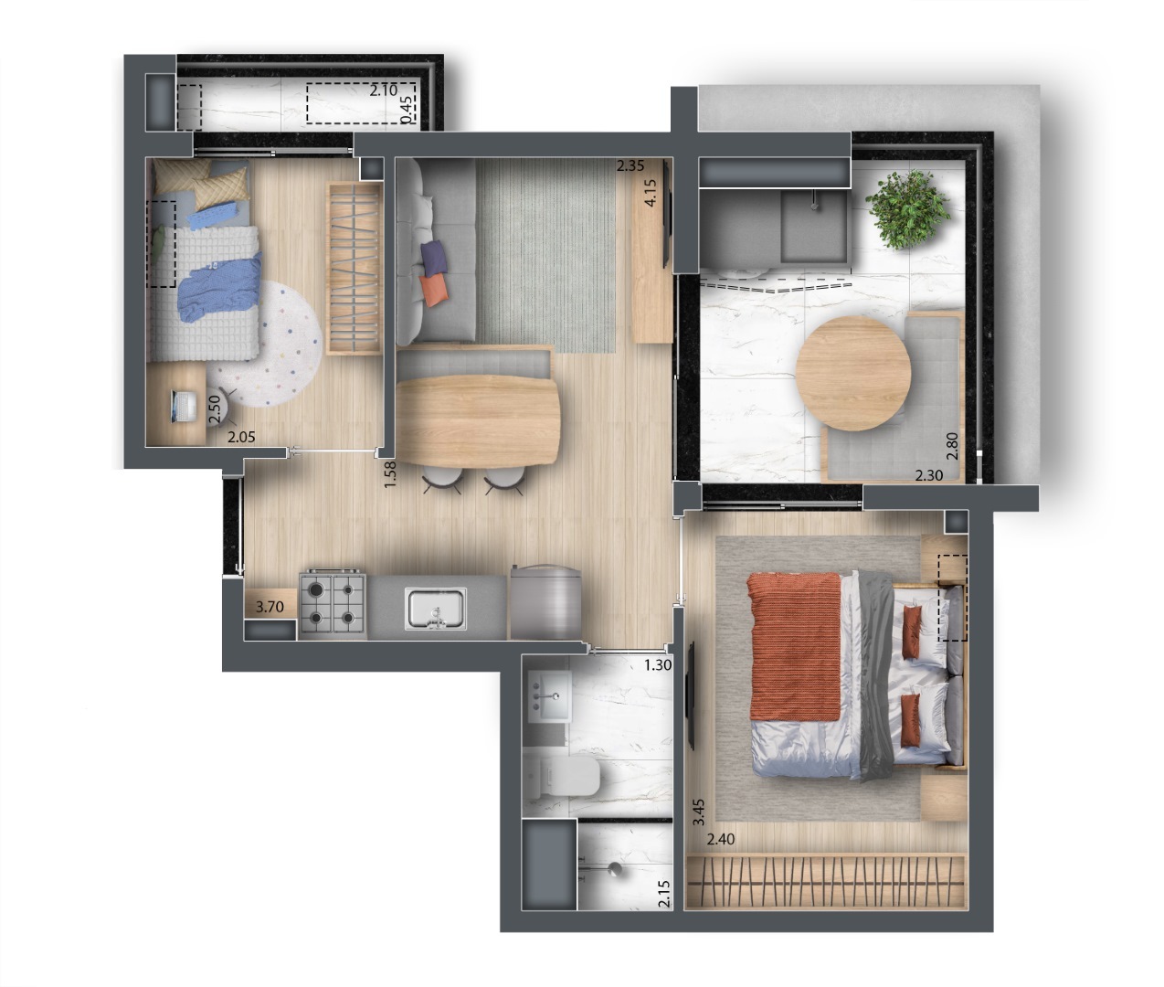 Apartamento à venda com 43m², 2 quartos sem vaga - 25