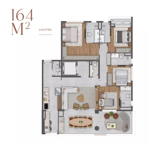 Apartamento à venda com 164m², 4 quartos com vaga - 26